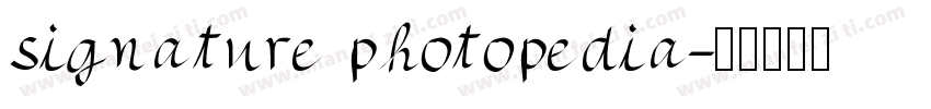 signature photopedia字体转换